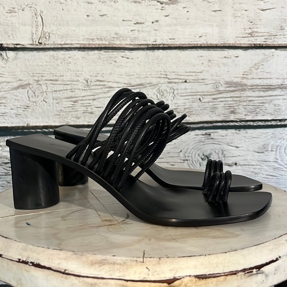 Ammonde Atelier New Alessandra block heel black sandals size 8 - Picture 3 of 12